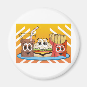 Fast Food Cartoon Magnet