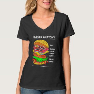 Fast Food Cheeseburger Anatomy Of A Burger T-Shirt