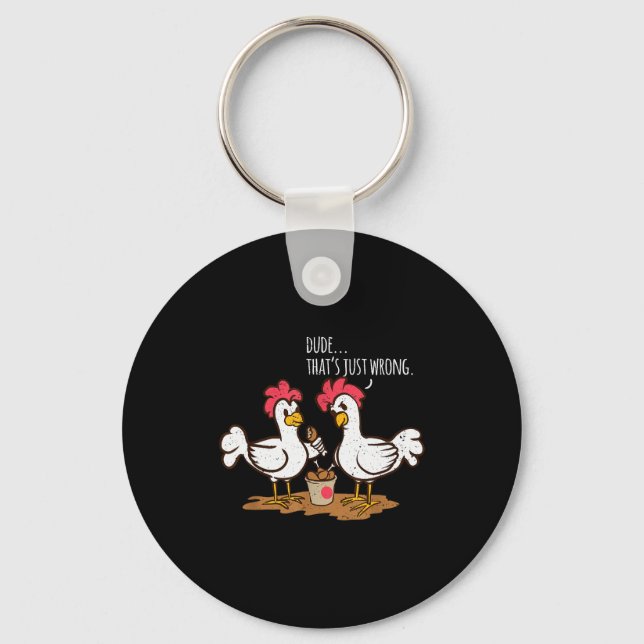 Fast Food Chicken Wings Funny Deep Fried Chicken S Key Ring (Front)