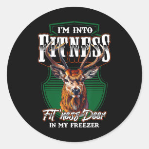 Fast Food Deer Hunting Fitness Deer In My Freezer Classic Round Sticker