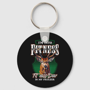 Fast Food Deer Hunting Fitness Deer In My Freezer Key Ring