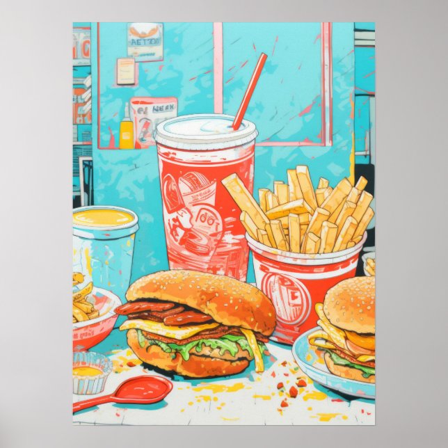 Fast Food Delight Poster (Front)