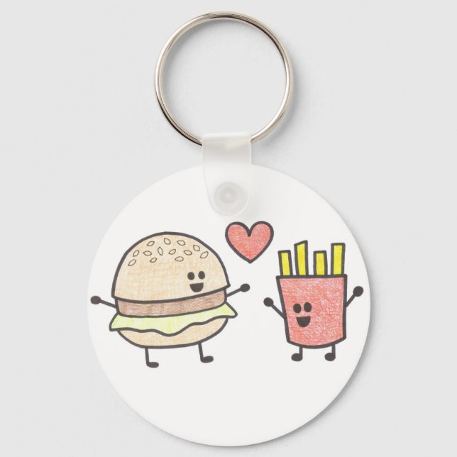 Fast Food Friends Keychain (Front)