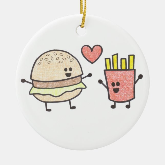 Fast Food Friends Ornament (Front)