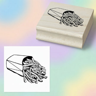 Fast Food Fries Art Stamp
