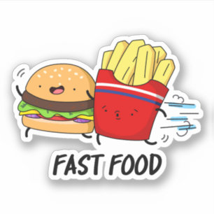 Fast Food Funny Burger And Fries Pun