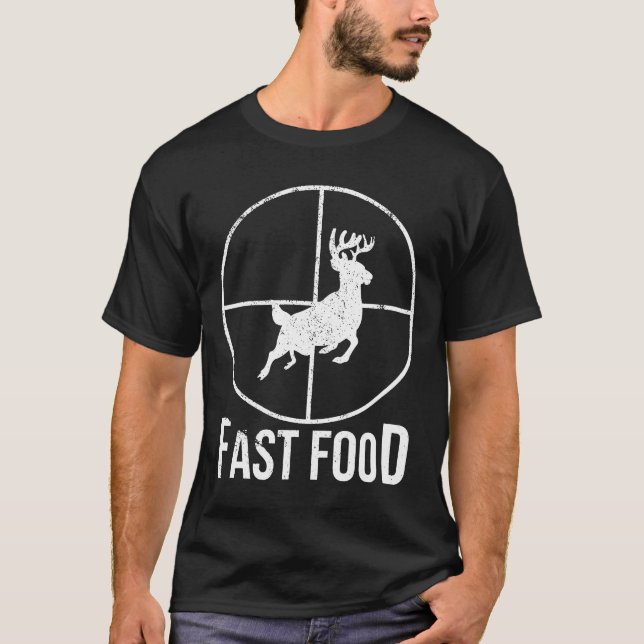 Fast Food Funny Hunting Target  T-Shirt (Front)