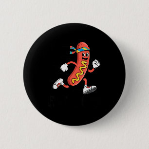 Fast Food Funny Pun Working Out Running Jogging Gy 6 Cm Round Badge