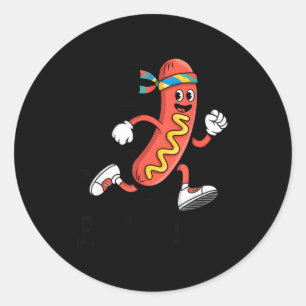 Fast Food Funny Pun Working Out Running Jogging Gy Classic Round Sticker