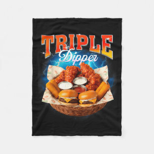 Fast Food Hamburger Chicken Nugget Foodie Triple A Fleece Blanket