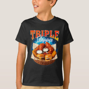 Fast Food Hamburger Chicken Nugget Foodie Triple A T-Shirt