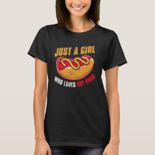 Fast Food Hot Dog  Girls Women Franks Sausage Hotd T-Shirt