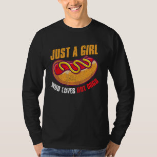 Fast Food Hot Dog  Girls Women Franks Sausage Hotd T-Shirt