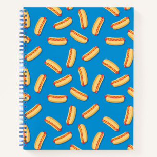 Fast Food Hotdogs Pattern Notebook