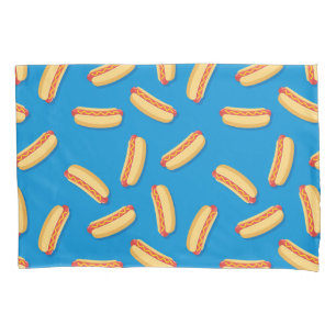 Fast Food Hotdogs Pattern Pillowcase