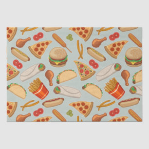 Fast Food Junk Food Pizza Burgers Hot Dogs Tissue Paper