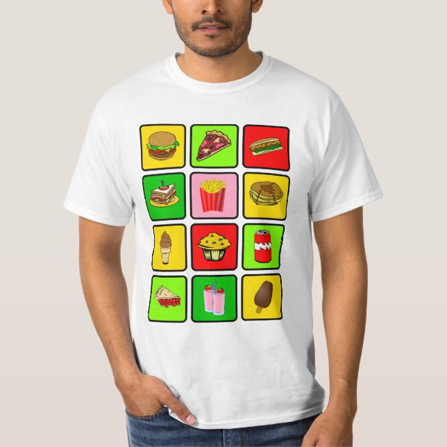 Fast Food Junkie shirt - choose style & colour (Front)