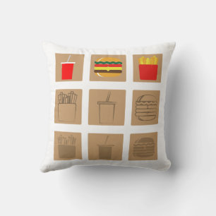 Fast food meal set cushion