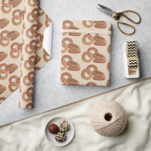 Fast Food Onion Rings Fried Junk Foodie Onions Wrapping Paper