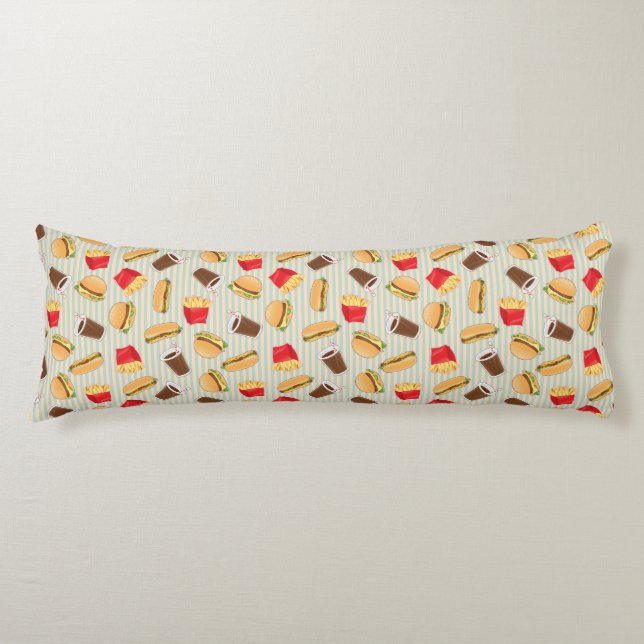 Fast Food Pattern 2 Body Cushion (Front)