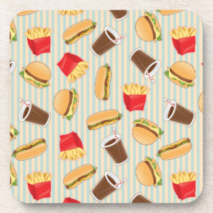 Fast Food Pattern 2 Coaster