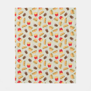 Fast Food Pattern 2 Fleece Blanket