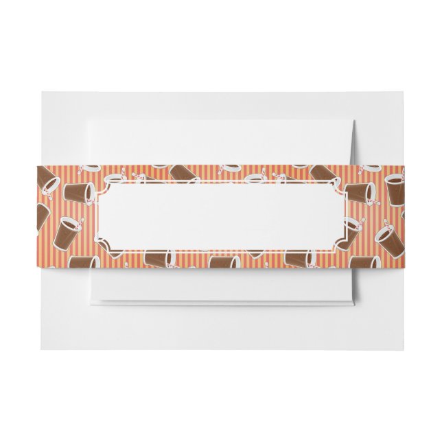 Fast food pattern 2 invitation belly band (Front Example)