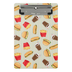 Fast Food Pattern 2 Mini Clipboard