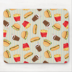 Fast Food Pattern 2 Mouse Pad