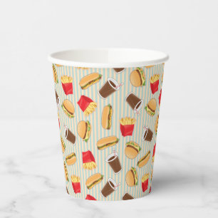 Fast Food Pattern 2 Paper Cups
