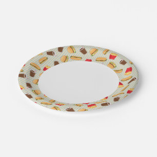 Fast Food Pattern 2 Paper Plate