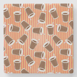 Fast food pattern 2 stone coaster