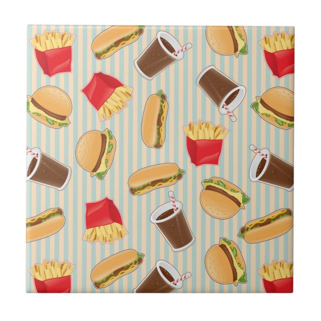 Fast Food Pattern 2 Tile (Front)