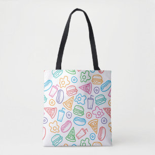 Fast food pattern 2 tote bag