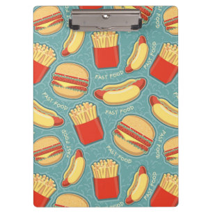 Fast Food Pattern 3 Clipboard