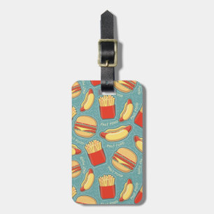 Fast Food Pattern 3 Luggage Tag