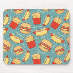 Fast Food Pattern 3 Mouse Pad