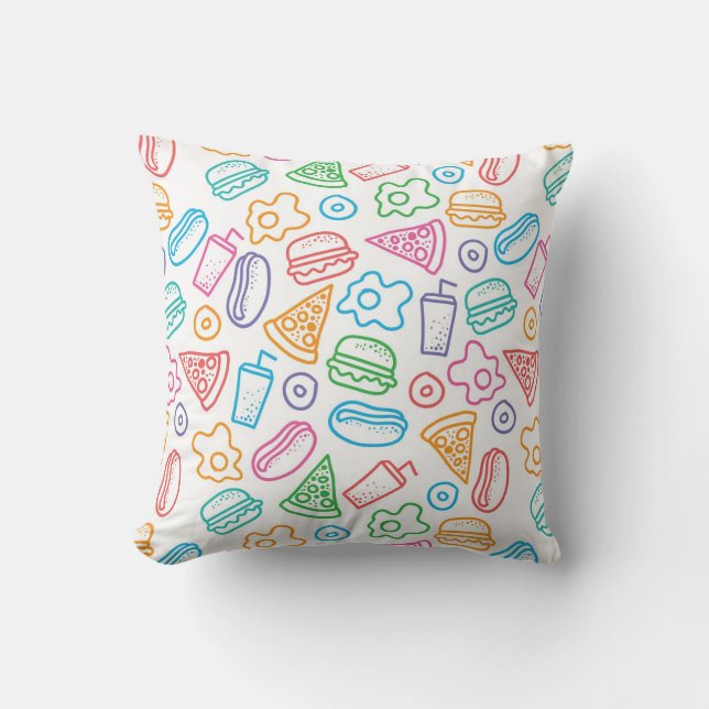 Fast food pattern cushion (Front)