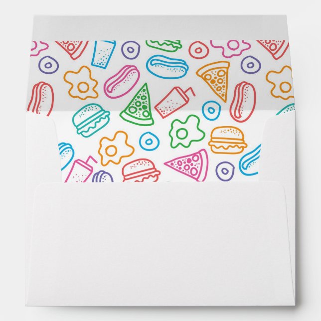 Fast food pattern envelope (Back (Bottom))