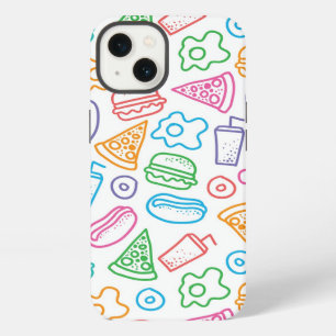Fast food pattern iPhone 13 case