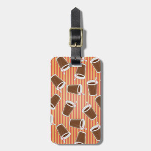 Fast food pattern luggage tag