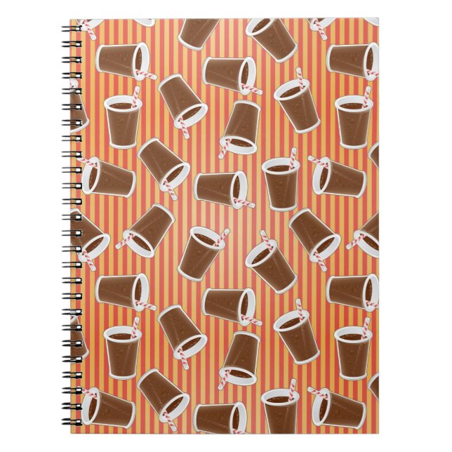 Fast food pattern spiral notebook (Front)