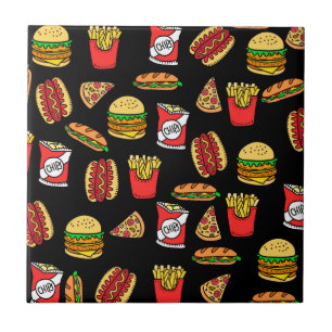 Fast Food Pattern Tile
