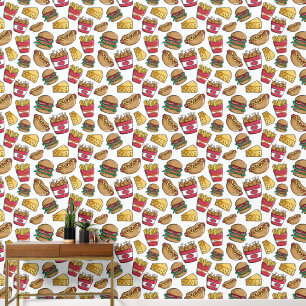 Fast Food Pattern Wallpaper