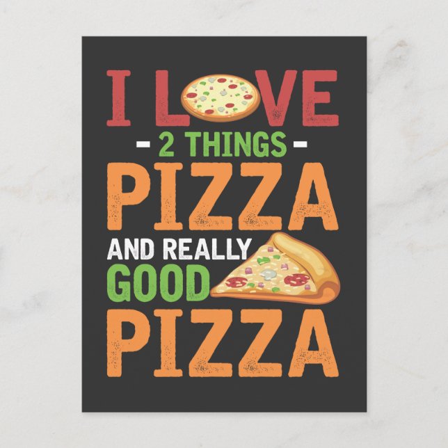 Fast Food Pizza Slice Lover Foodie Postcard (Front)