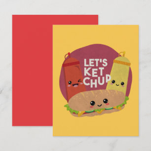 Fast Food Pun: Let's Ketchup Card