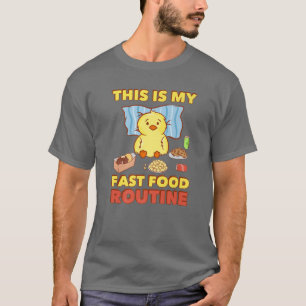 Fast Food Routine - Cute Kawaii Anime - Funny Chic T-Shirt