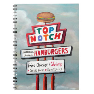 Fast Food Sign Spiral Notebook