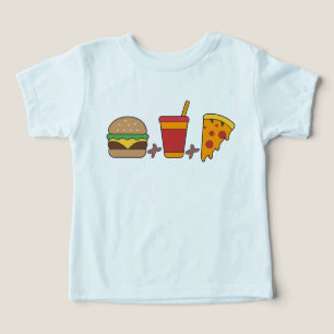 Fast–Food Trio: Burger, Soda, Pizza Slice in Bold