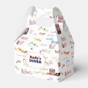 Fast Food Typography Favour Box